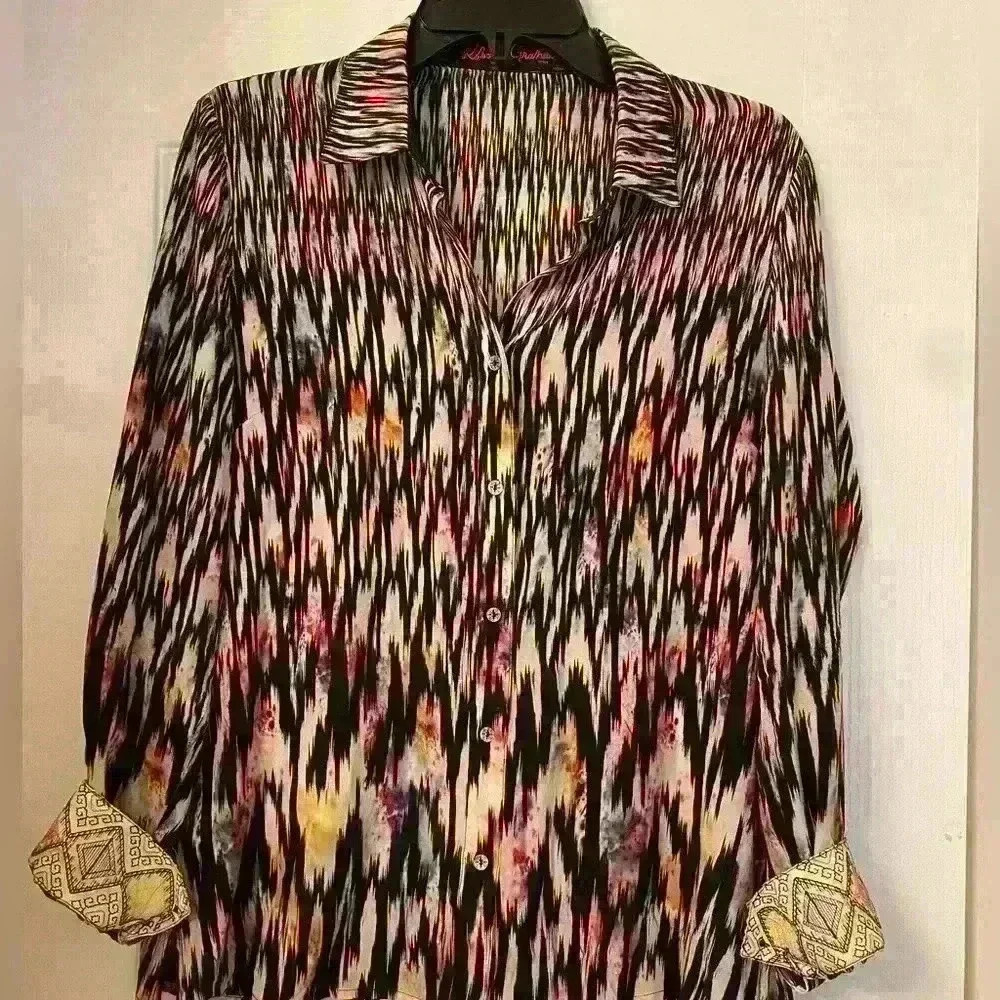 Robert Graham Silk Button Down Blouse